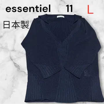 essentiel HIROKO BIS 니트 풀오버 7부 소매 일본제