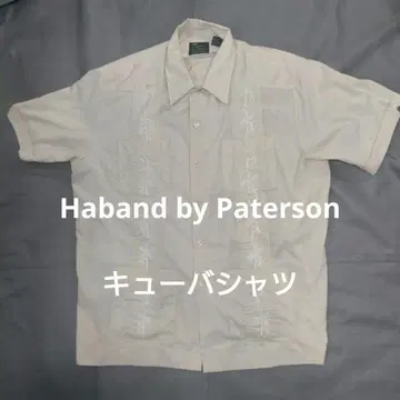 Haband 쿠바 셔츠 XL 과야베라 4 포켓 자수 반팔 구제 의류