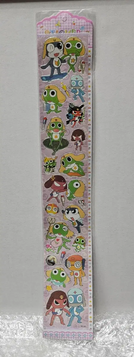 고전문구 43cm 케로로 스티커 미개봉품