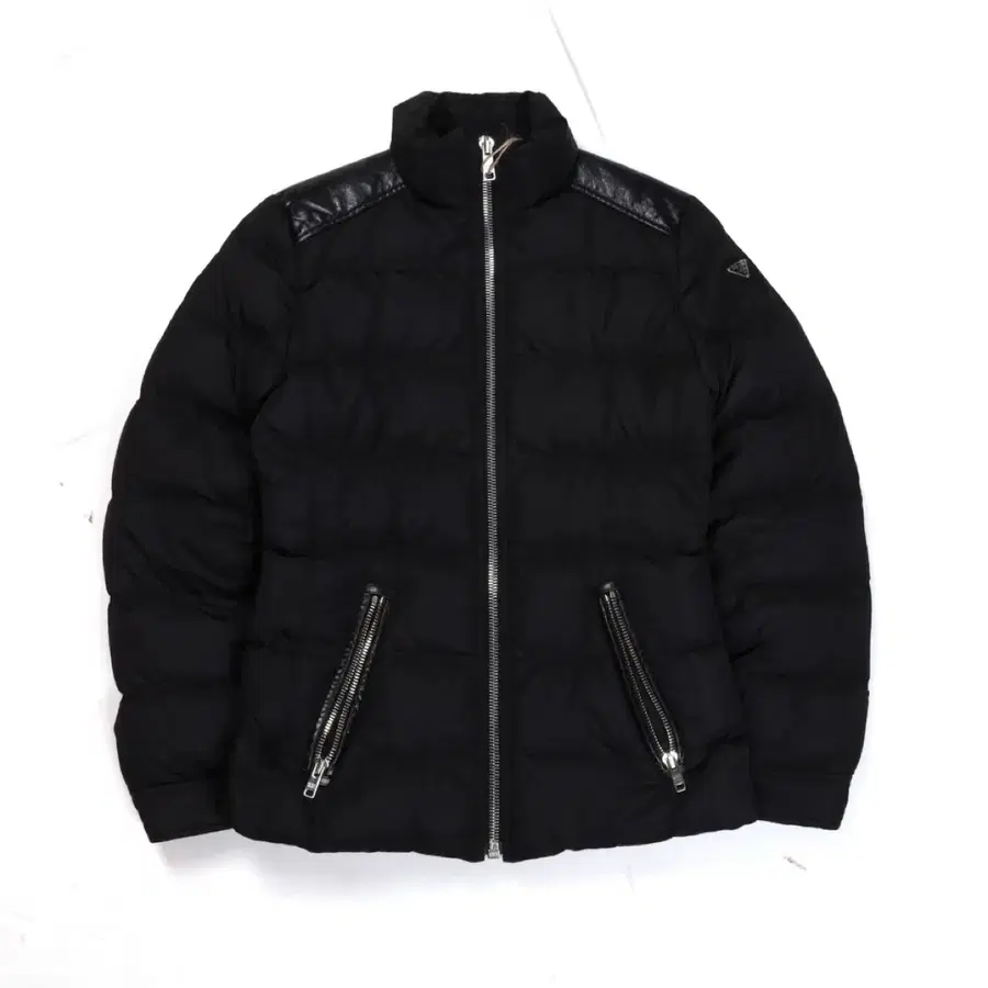 프라다 Prada Duck Down Leather Shoulder Triangle Logo