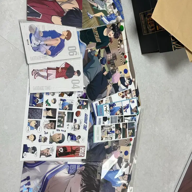 가비지타임 굿즈 일괄 포스터 일러스트 엽서 단행본 펀딩 굿즈 네컷 스티커 갑타