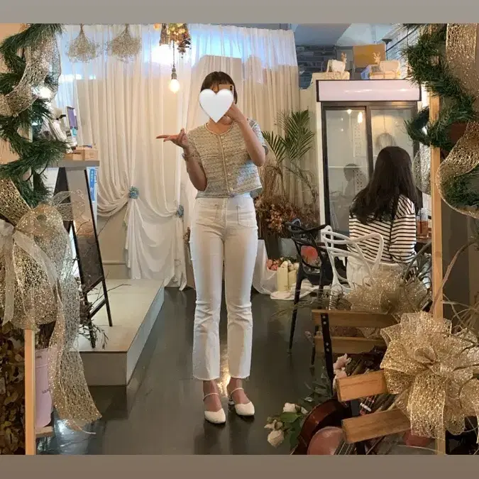 화이트 부츠컷 팬츠(아이보리)