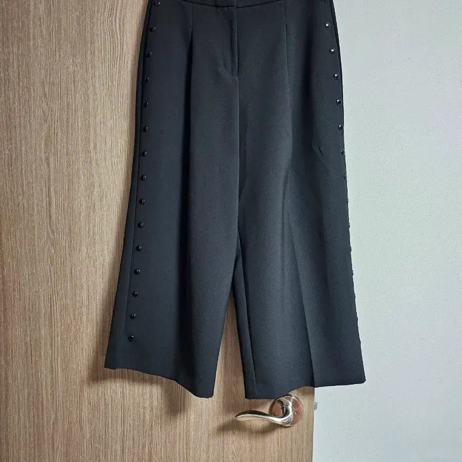DKNY 9부 와이드 팬츠