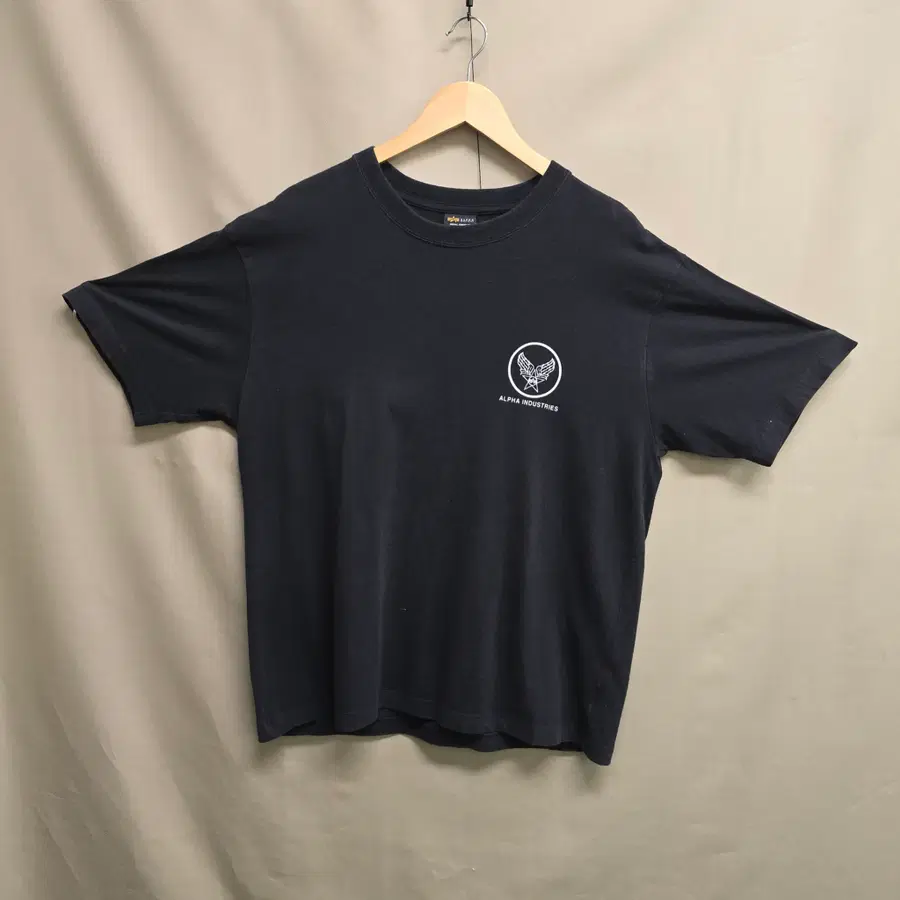 ALPHA INDUSTRIES 이글 로고 반팔 티셔츠 XL