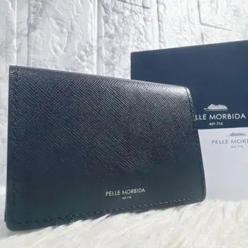 [ 새상품급 ] PELLE MORBIDA 페레 모르비다 3단 폴더형 지갑 네이비