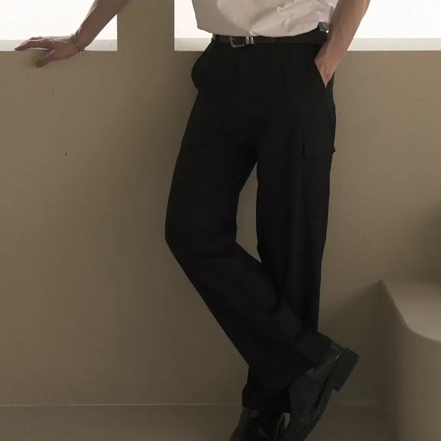 [L] siiiido 린넨 언발란스 카고  팬츠