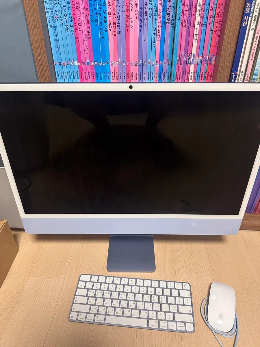 애플 아이맥 24인치 M4 블루 10CPU/10GPU/4포트/16기가/256기가 210만원에 팝니다(교환가능)
