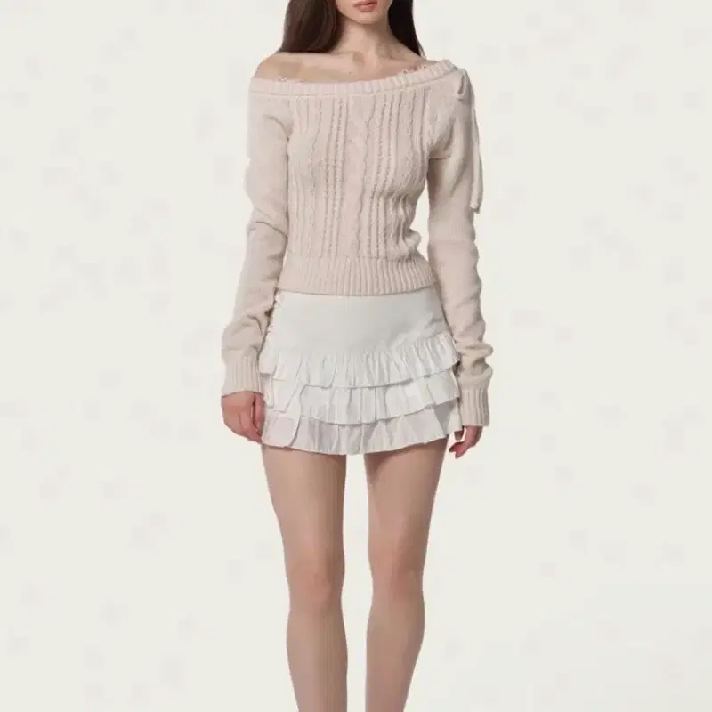 새상품) 클리시어 kleesier 로지 케이크 케이블 니트 rosy cake cable knit 핑크