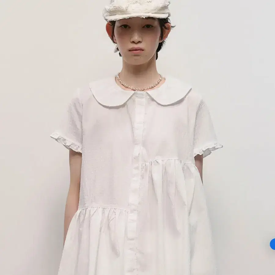 타입서비스 블라우스 Textured Collar Top