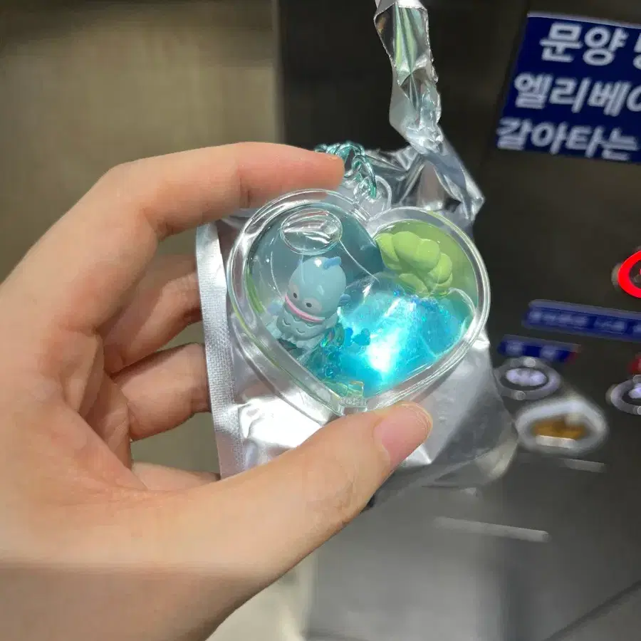 산리오 네잎클로버 워터볼키링
