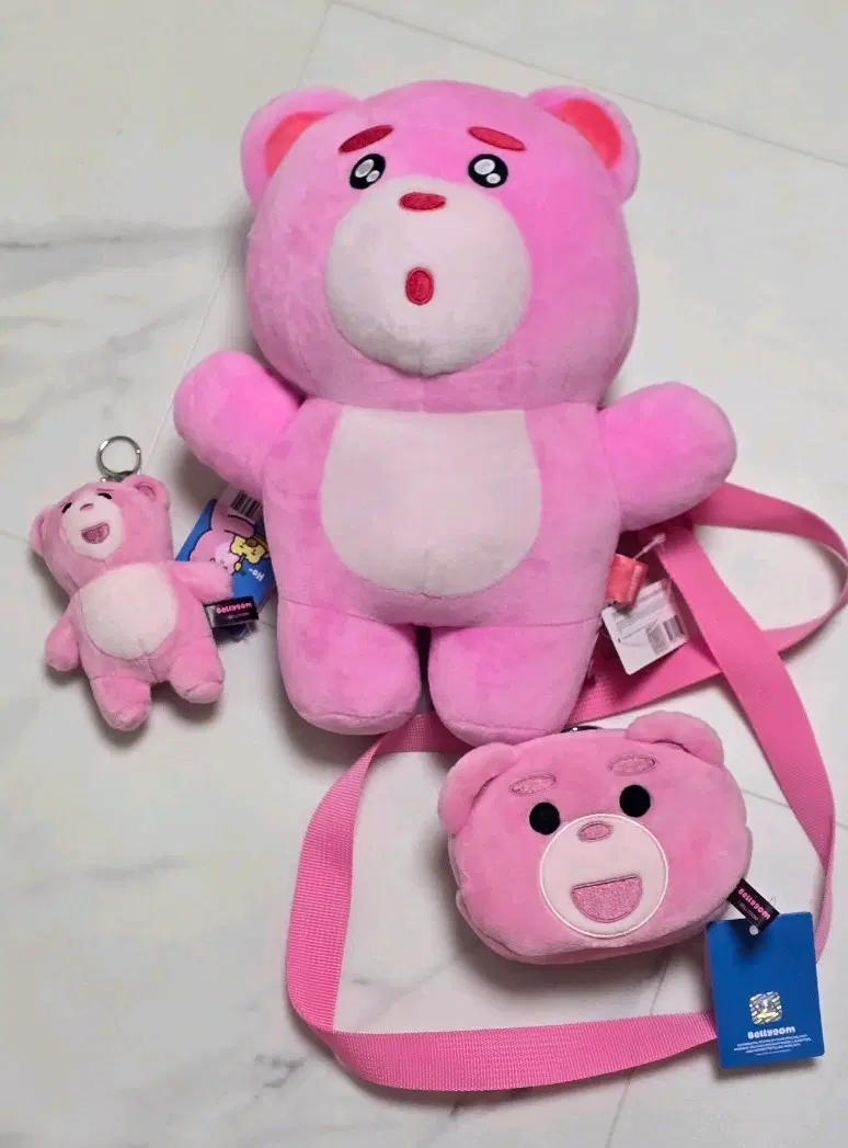 벨리곰 핑크곰 인형 세트 새상품