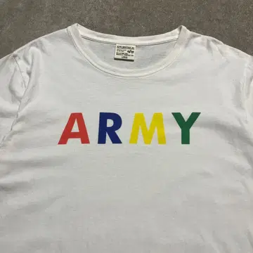 ALPHA 알파 ARMY 프린트t셔츠 화이트
