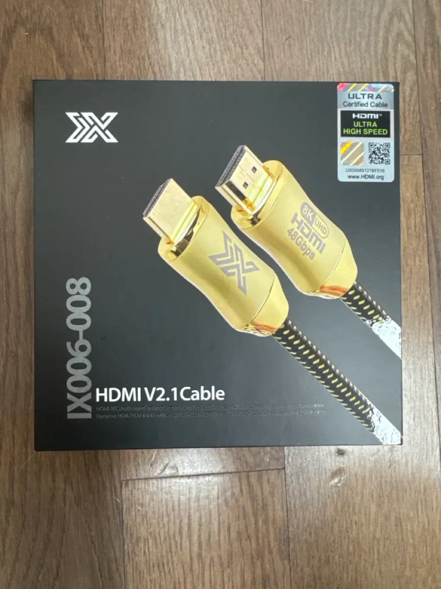 HDMI V2.1 모니터 케이블 플스5 TV 연결 모니터 연결 선 1m