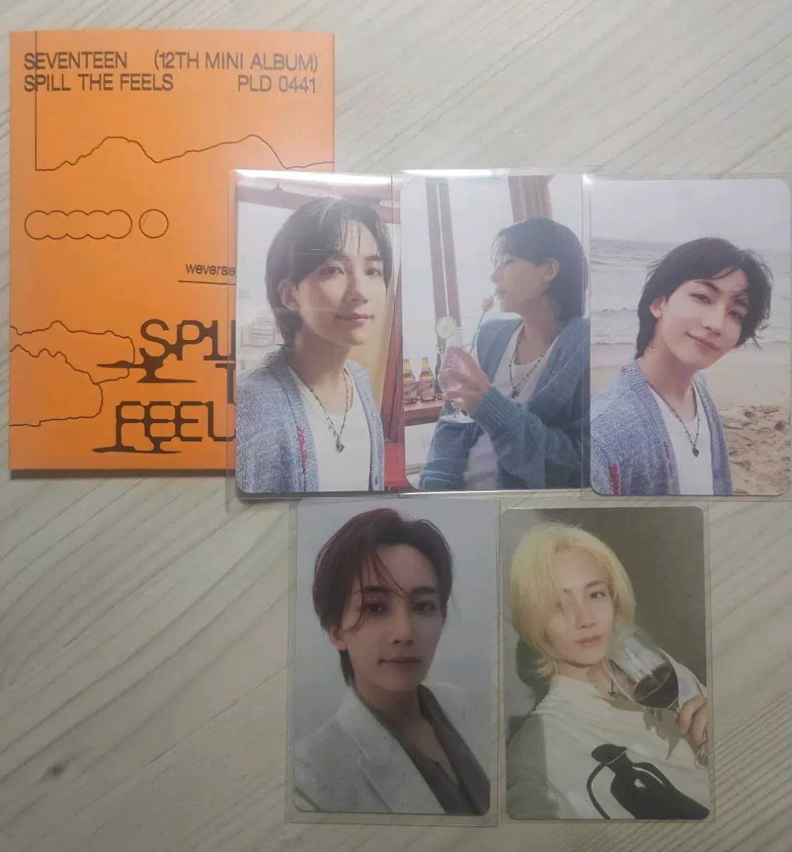 세븐틴 정한 포카 일괄 5장 양도 스필더필스 위버스반 유어초이스 파스테 럭드 아타카 op.1 앨포 op.3 앨범