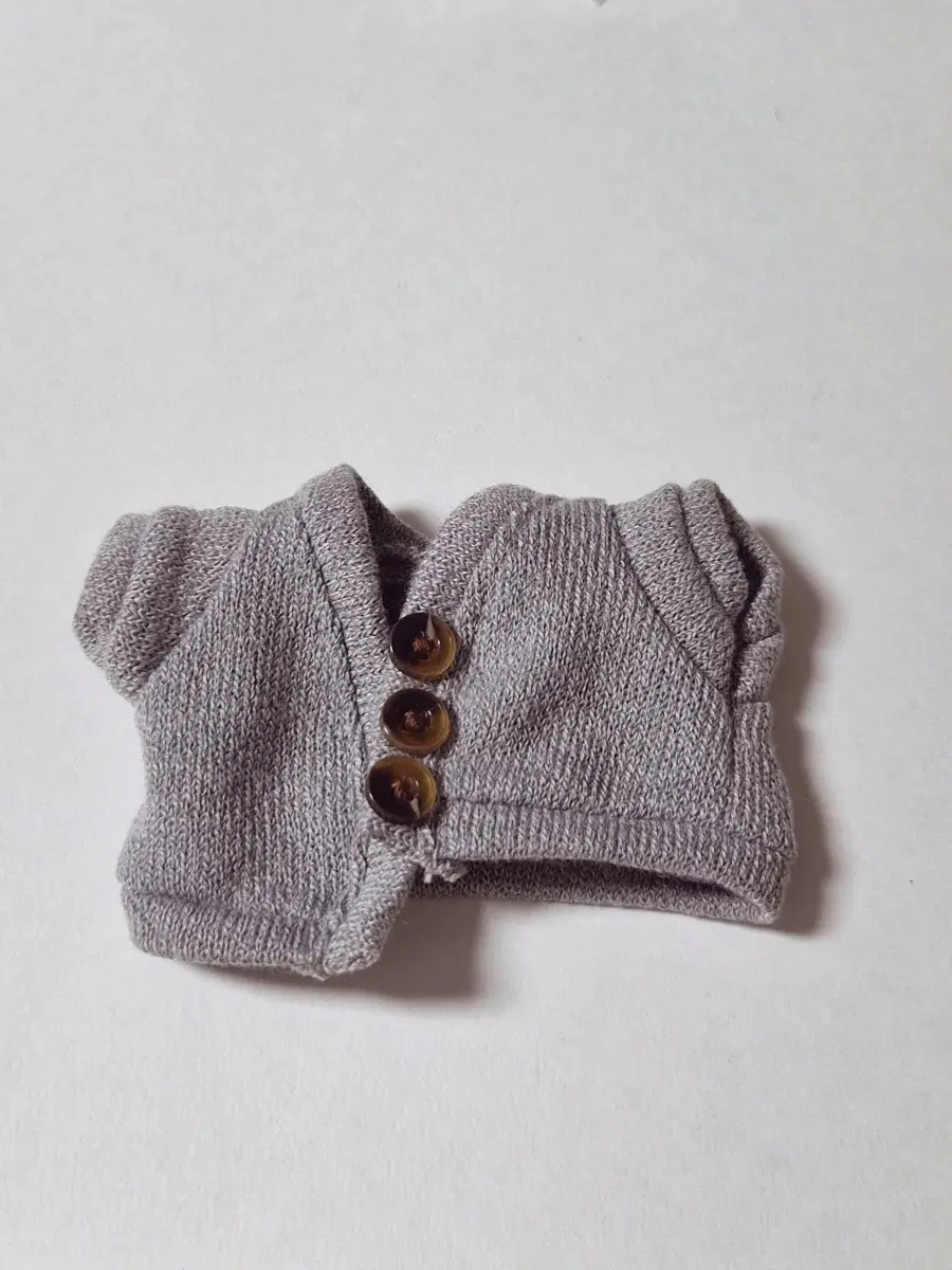 10cm 인형옷 회색 그레이 니트 가디건