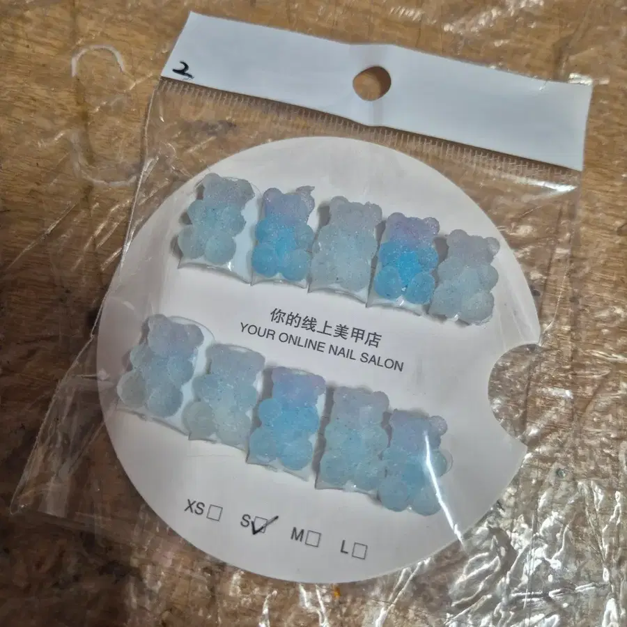 곰돌이 오리발팁 네일팁 스몰