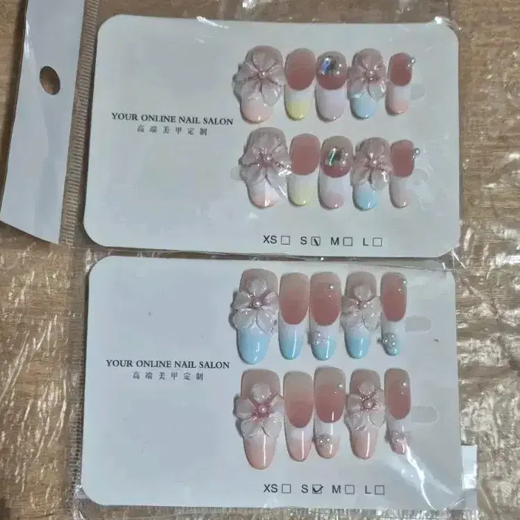야광 꽃팁 네일팁 스몰
