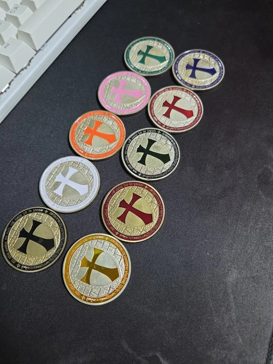 십자군 메달 코인 세트