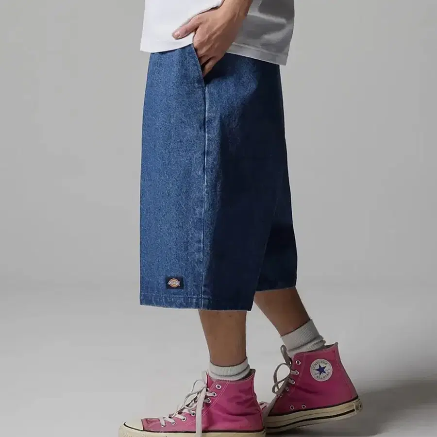 42283 루즈핏 데님 워크쇼츠 Medium Blue