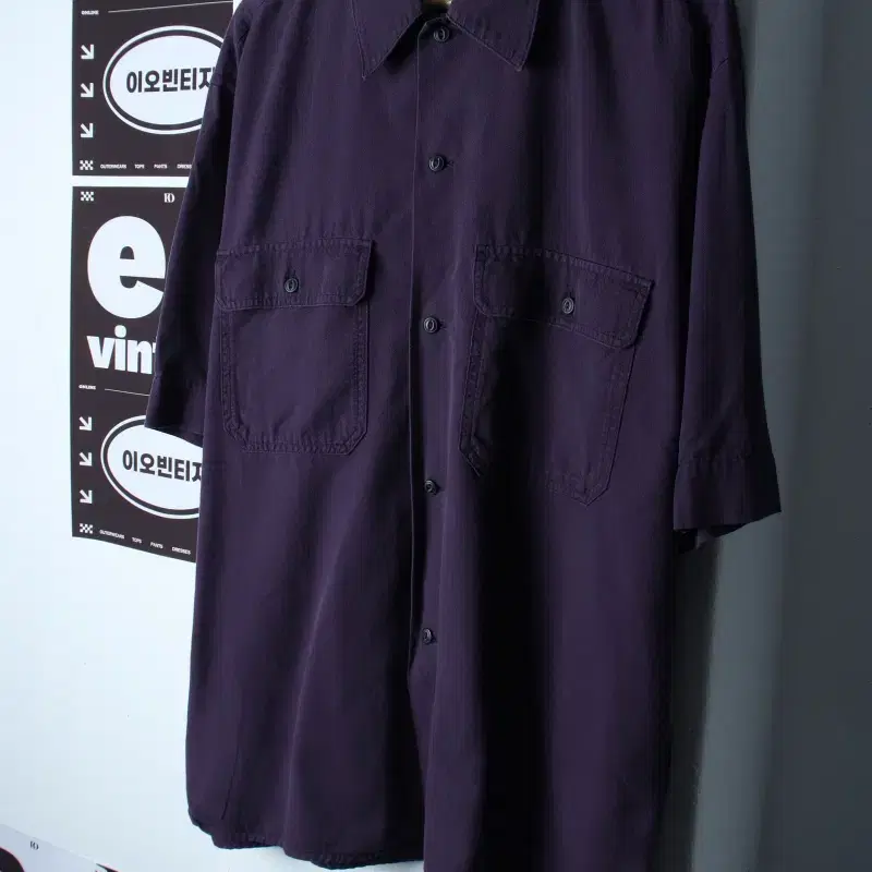 (L-XL) 유니클로 반팔 카라 티셔츠 셔츠 남방 U라인-H35605