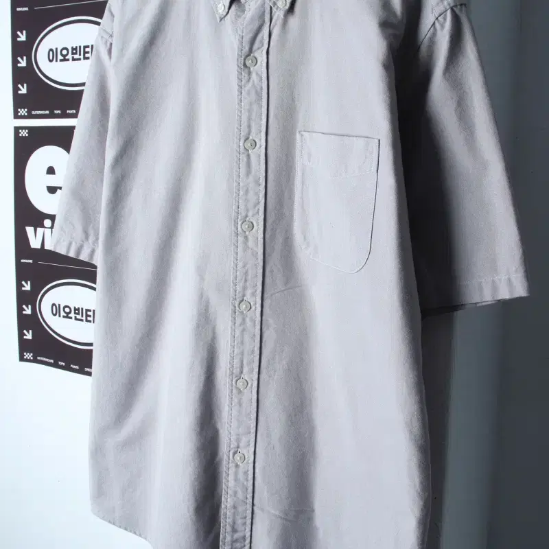 (L-XL) 유니클로 반팔 카라 티셔츠 셔츠 남방 무지-H35625