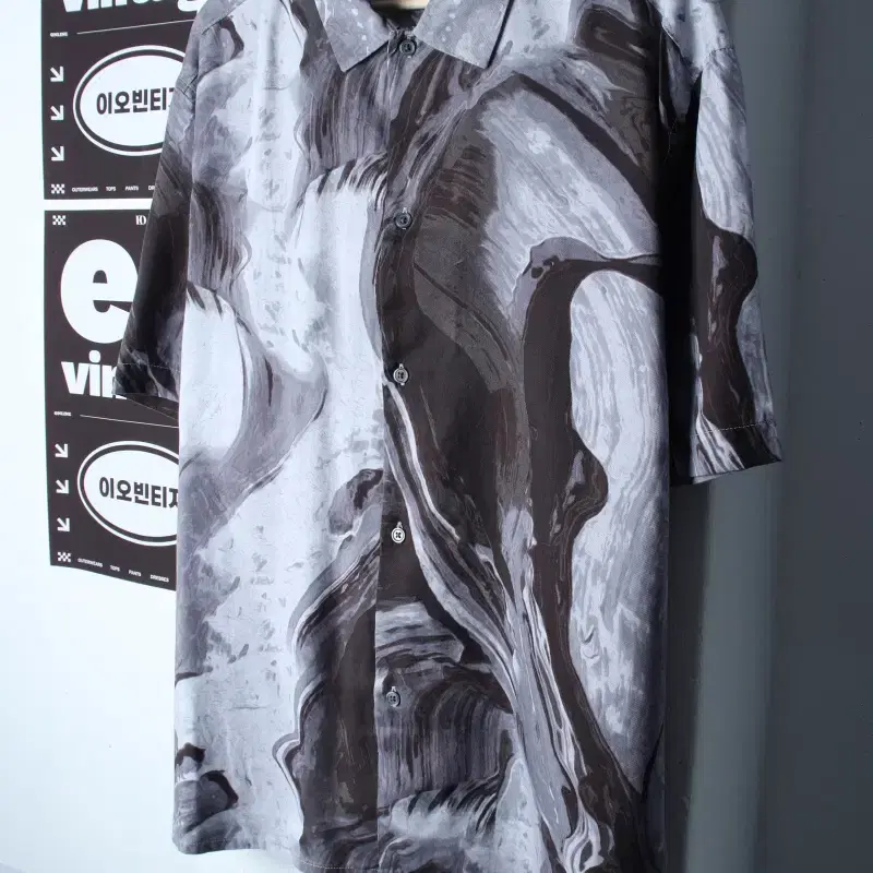 (2XL-3XL) 에이치앤엠 반팔 카라 티셔츠 셔츠 남방-H35627