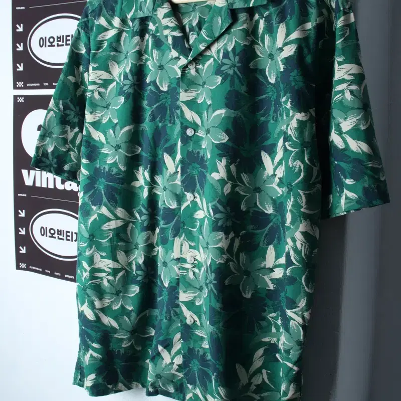 (M-XL) 유니클로 반팔 카라 티셔츠 셔츠 남방 하와이안-H35629