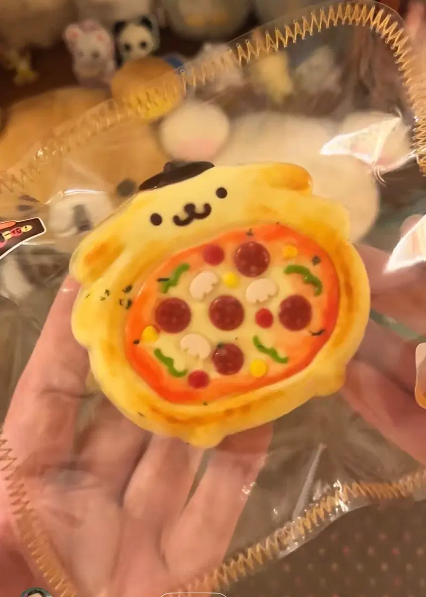 (새상품) 수제말랑이 폼폼푸린 피자 말랑이