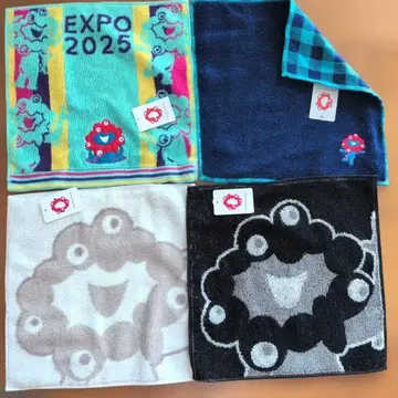 EXPO 오사카 간사이 박람회 미니 타월 미야쿠미야쿠 반값 특가 4개 세트