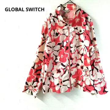 GLOBAL SWITCH 꽃무늬 집업 자켓 핑크 42