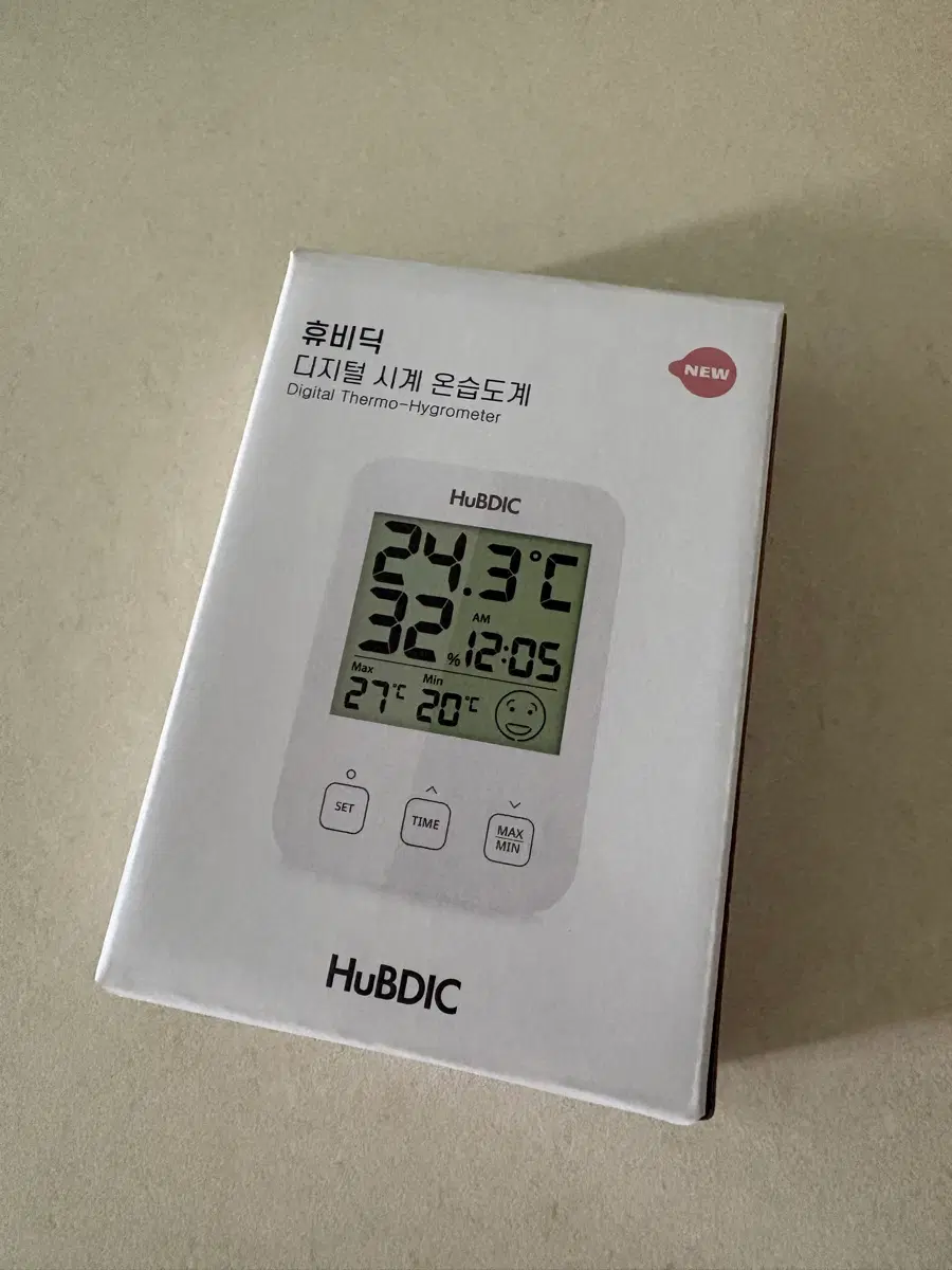 휴비딕 디지털 온습도계 HT-7 화이트 팔아요.