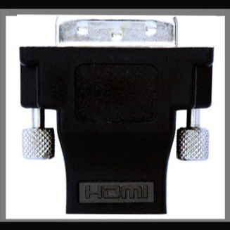 HDMI to DVI-D 듀얼 변환 젠더 F-M 블랙