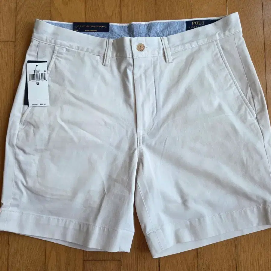 폴로 클래식핏 치노 쇼츠 화이트 32size