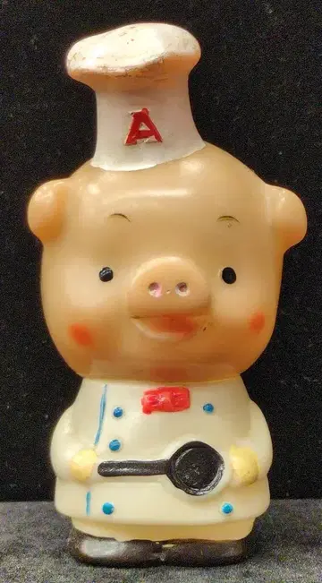 에이스코크 저금통 아기돼지 저금통 눈이 점 넥타이 빨간색 94mm