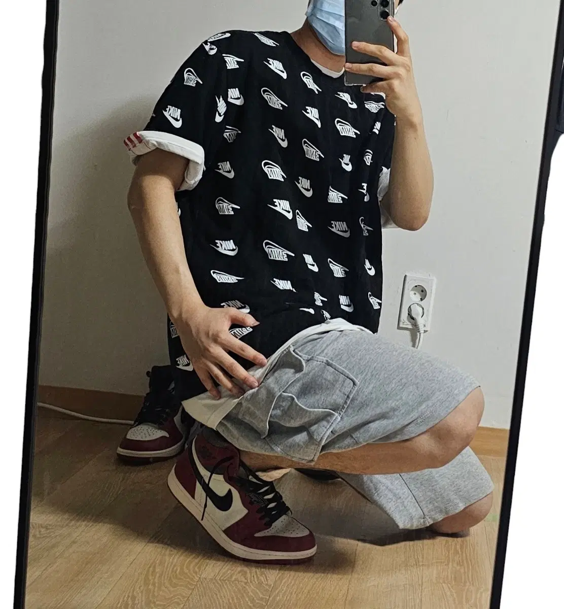나이키 모노그램 올드스쿨 면 반팔 티