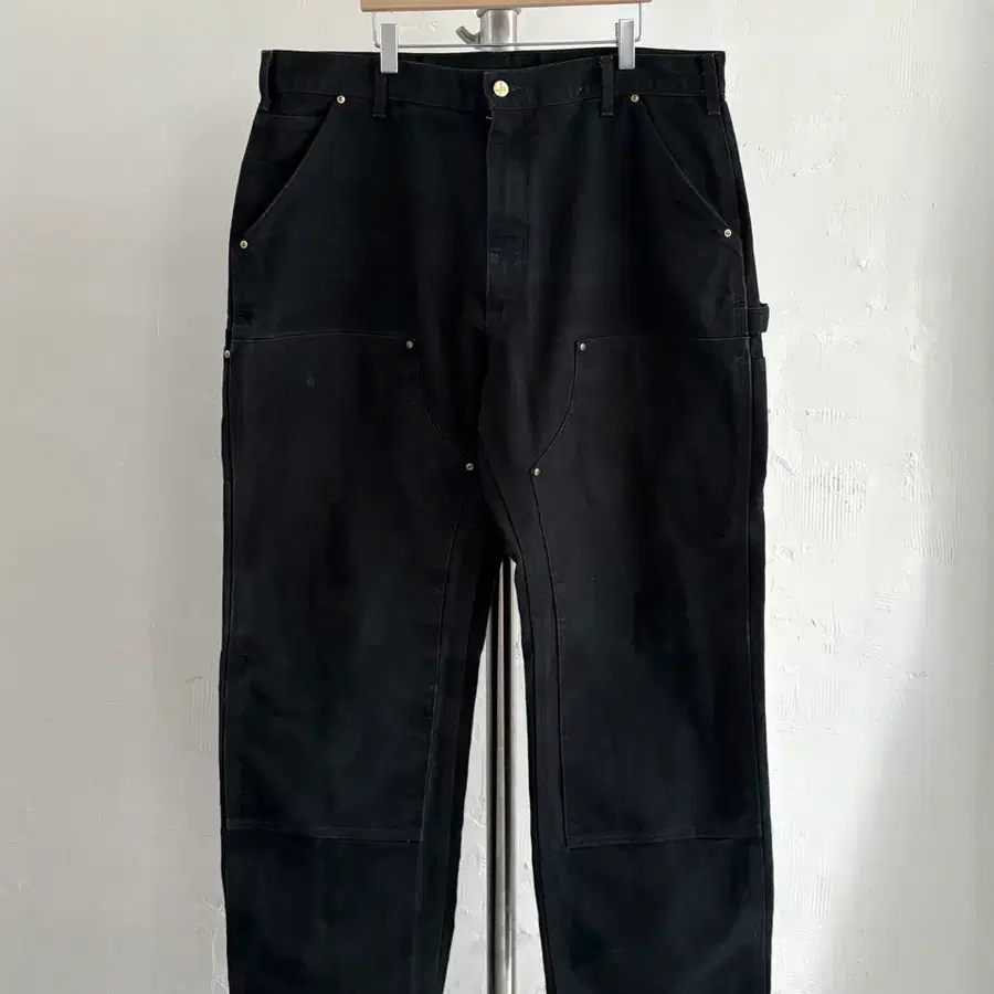 Carhartt 칼하트 블랙 더블니 워크 팬츠