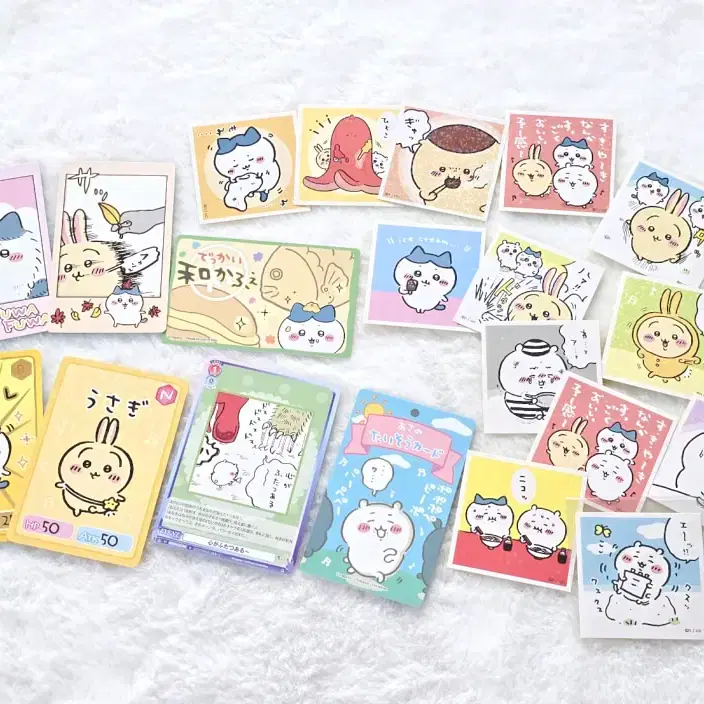 치이카와 체키풍 포토카드 + 구미카드 + 조각 스티커 + 자격증카드 set