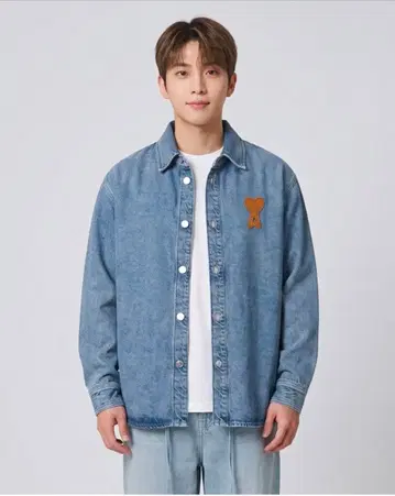 #(정품/새상품) 아미 빅하트 데님 오버셔츠 판매합니다!