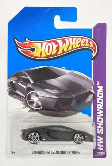 MATTEL HW SHOWROOM HOT WHEELS 람보르기니 아벤타도르 LP 700-4/매트 블랙 173/250