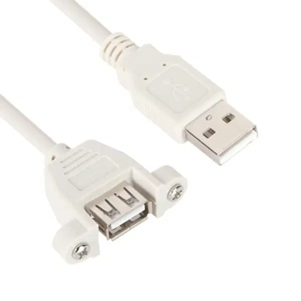 USB A to A 락킹 M/F 케이블 그레이 0.5m