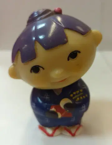 아키타 은행 저금통 아코짱 벼 볏단 기모노 파랑 90mm