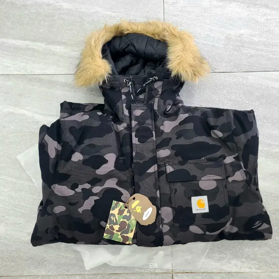 Bape x Carhartt N-3B Jacket Black 베이프 x 칼하트 봄버 블랙