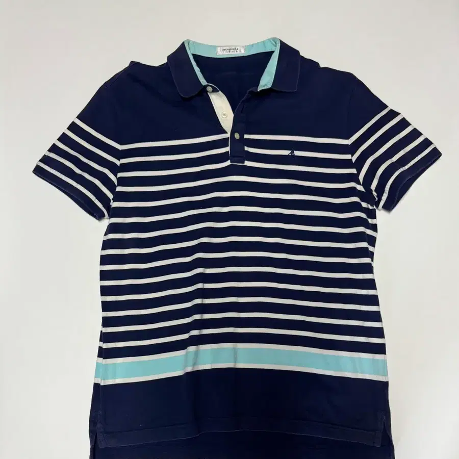 정품 빈폴 스트라이프 미니멀 빈티지  반팔 카라 티셔츠 L ~ XL