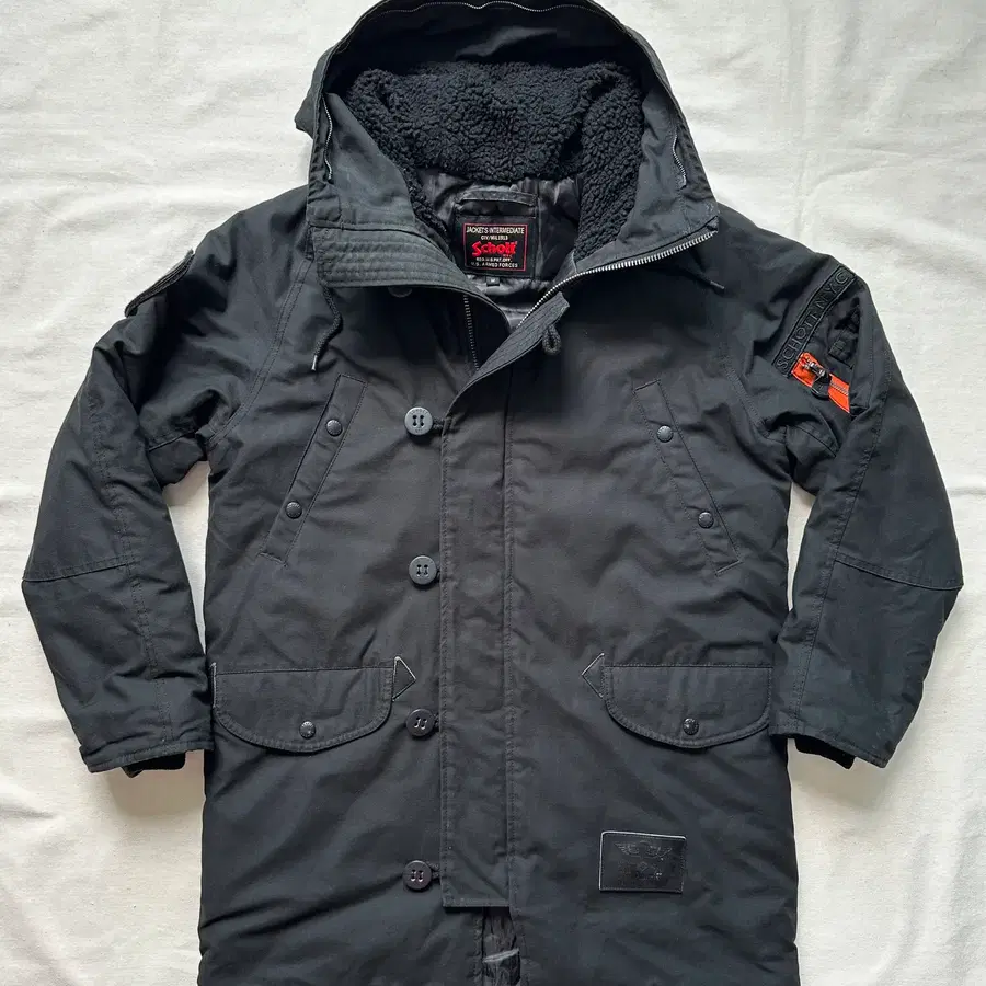 쇼트 Schott 블랙 N-3B 밀리터리 파카 M