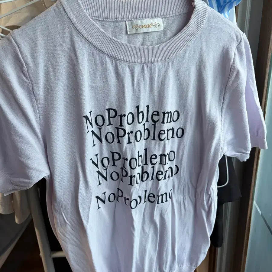 NoProblemo 반팔 티셔츠 라벤더
