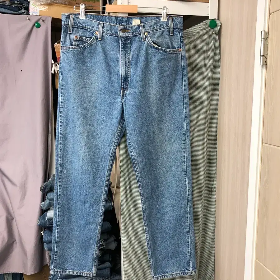 90s 리바이스505 워시드중청 오렌지탭 허리38 둘레93.5