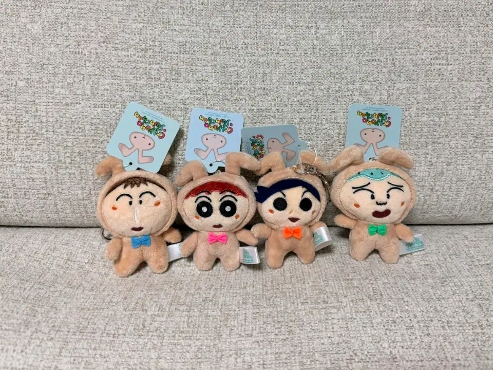 정품 짱구는 못말려 유리토끼 코스튬 맹구 수지 철수 훈이 8cm 키링인형