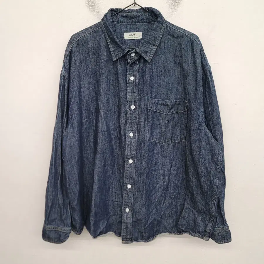 [115/3XL] 바이모노 워싱 데님 셔츠 청남방