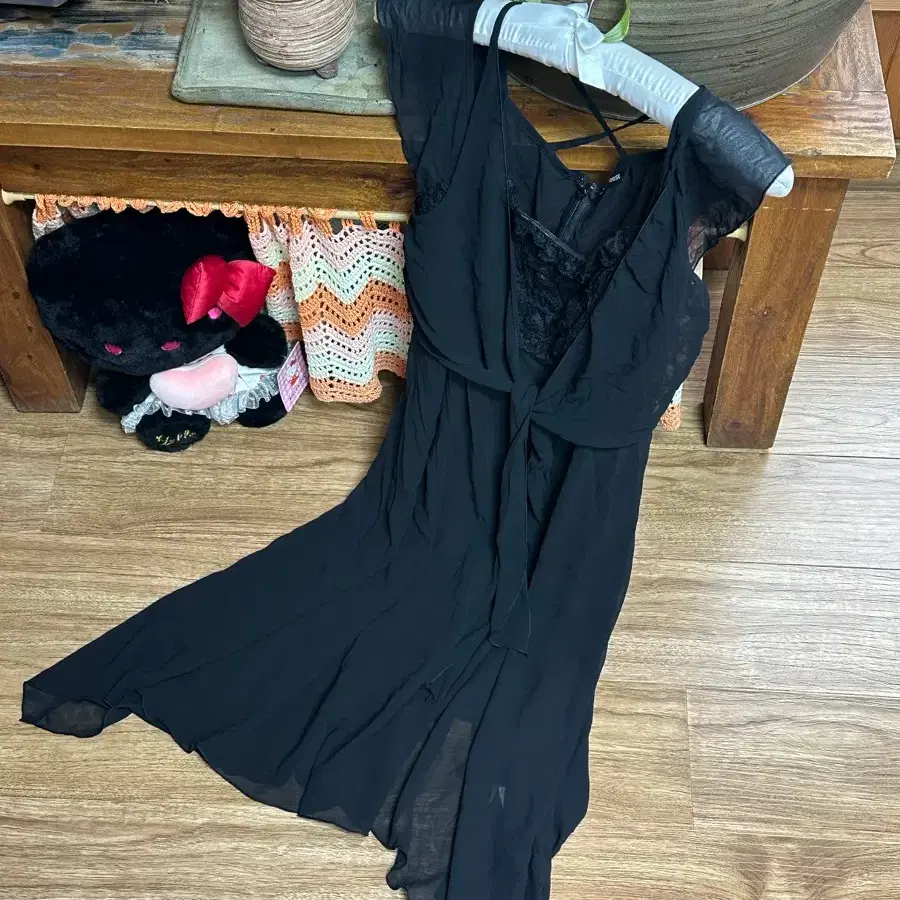빈티지 블랙 레이스 쉬폰 슬립 원피스 달천깔 달천깔 히메갸루 로걀 라떼 긱시크 오네갸루 고딕 고스 스나계 발레코어