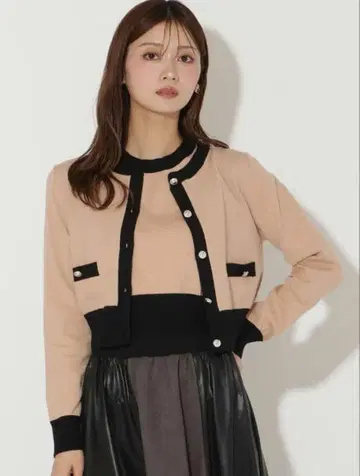 [And Couture/앙데팡당] 바이컬러 앙상블 니트